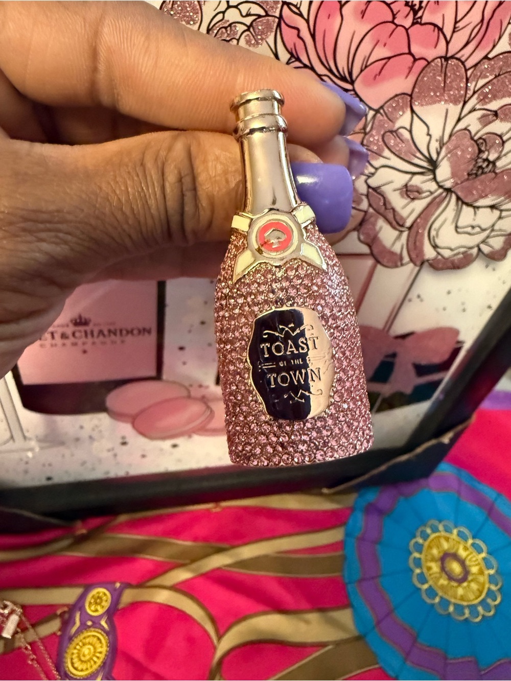 Kate Spade New York Champagne Bottle & Flutes Necklace and Bracelet Bundle - Picture 12 of 13